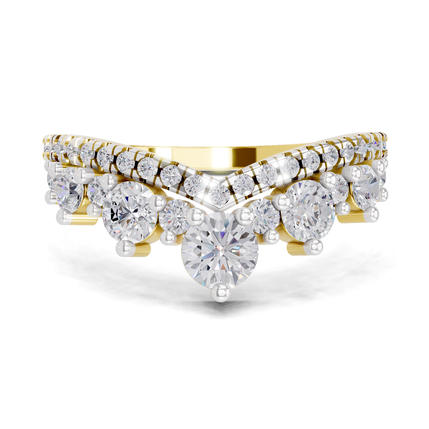 0.81 Carat Crownlight Promise Engagement Ring | 14K Yellow Gold