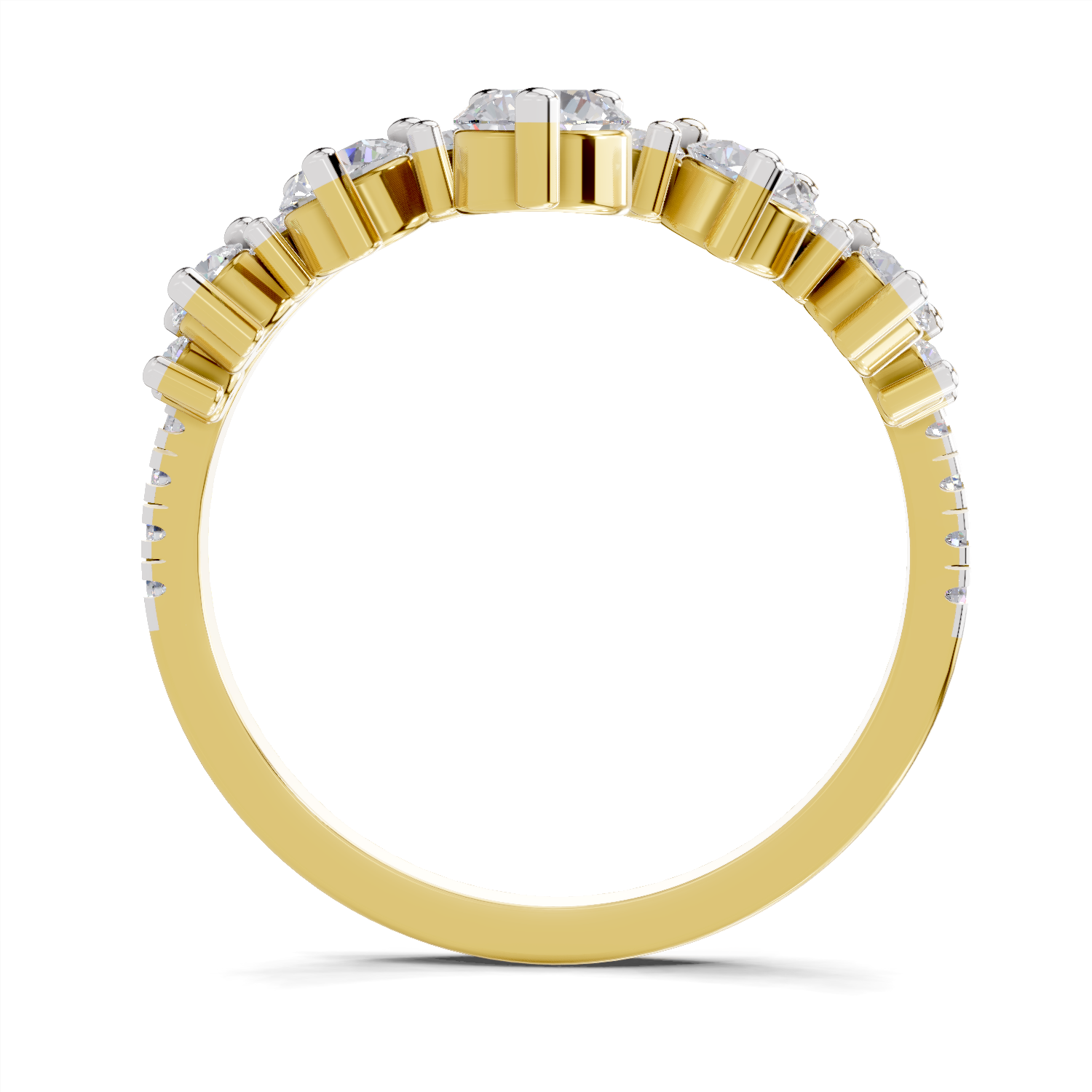 0.81 Carat Crownlight Promise Engagement Ring | 14K Yellow Gold