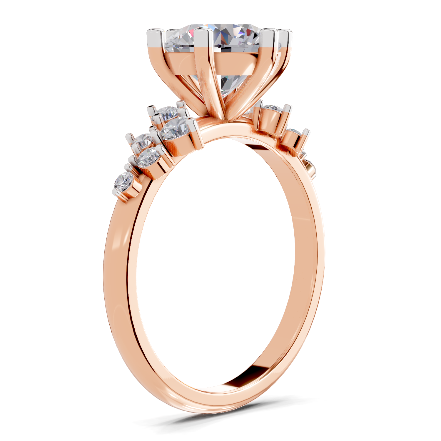 1.64 Carat Celestial Bloom Promise Engagement Ring | 14K Rose Gold