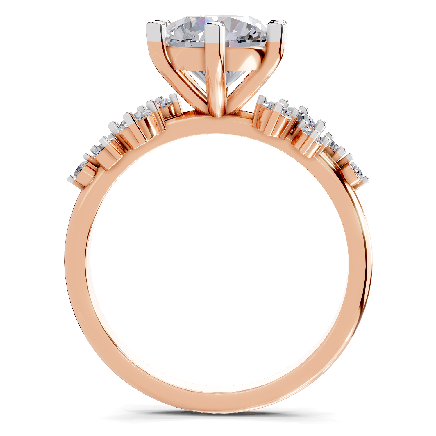 1.64 Carat Celestial Bloom Promise Engagement Ring | 14K Rose Gold