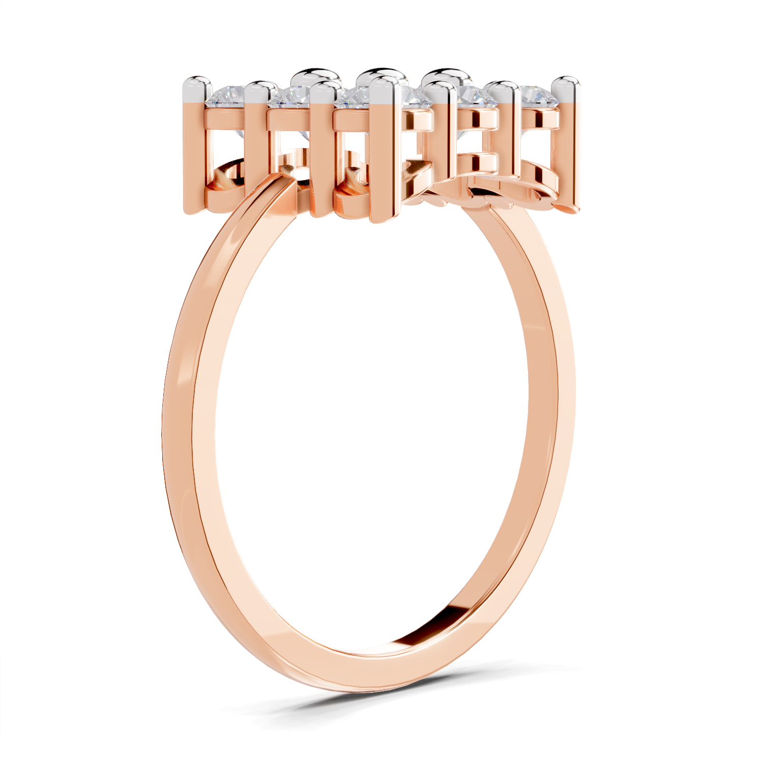 1.04 Carat Eternity Tiles Promise Engagement Ring | 14K Rose Gold