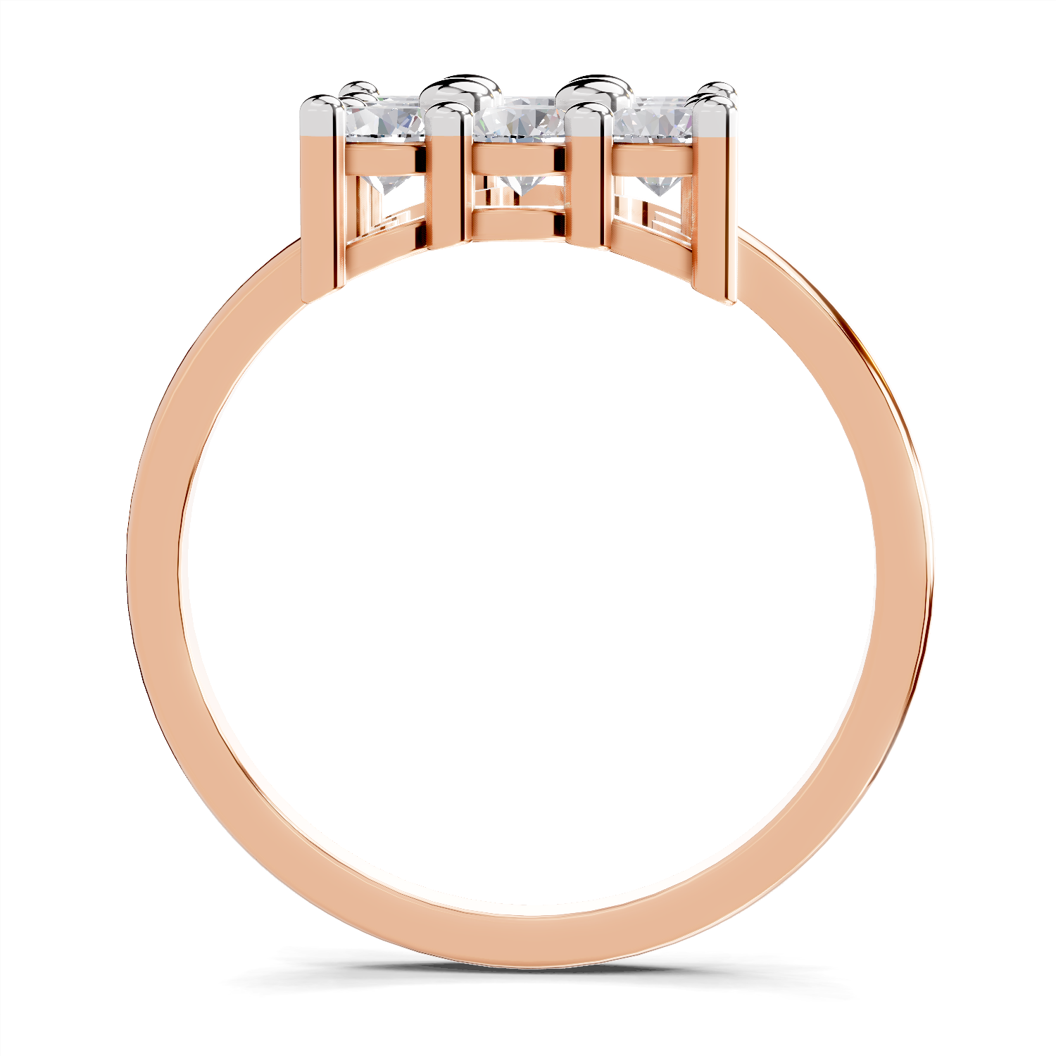 1.04 Carat Eternity Tiles Promise Engagement Ring | 14K Rose Gold