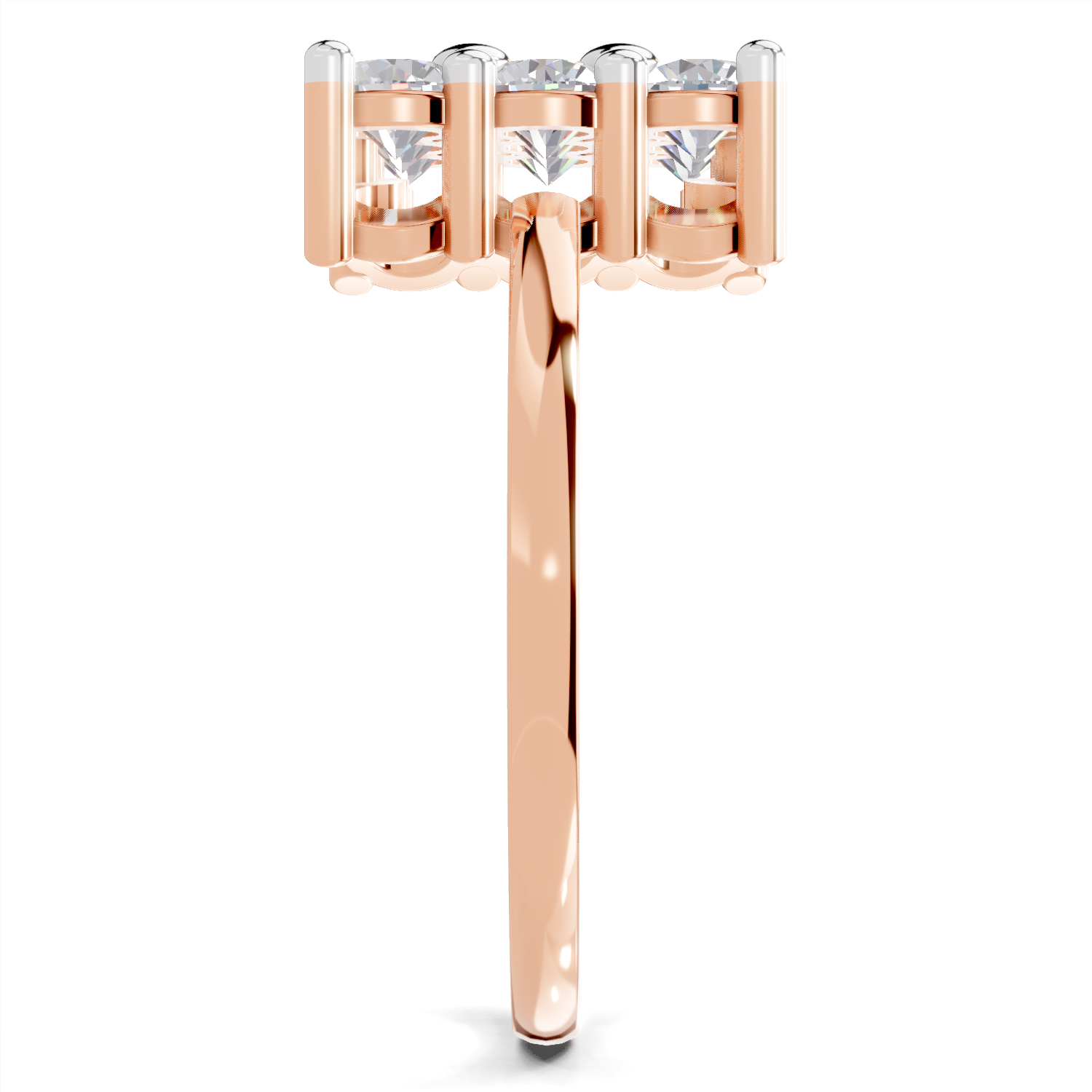 1.04 Carat Eternity Tiles Promise Engagement Ring | 14K Rose Gold