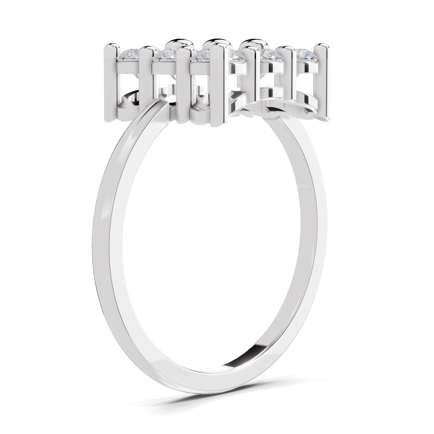 1.04 Carat Eternity Tiles Promise Engagement Ring | 14K White Gold