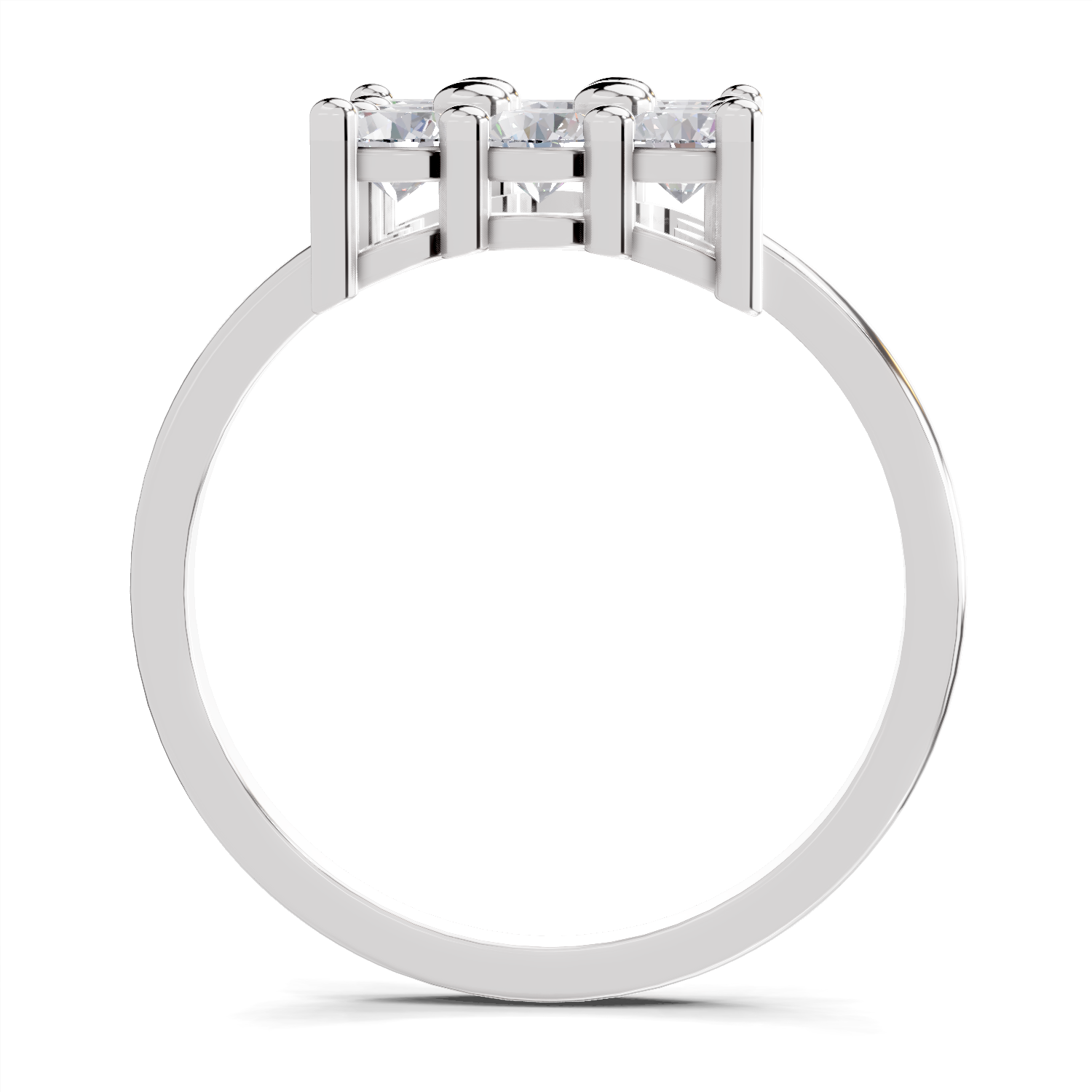 1.04 Carat Eternity Tiles Promise Engagement Ring | 14K White Gold