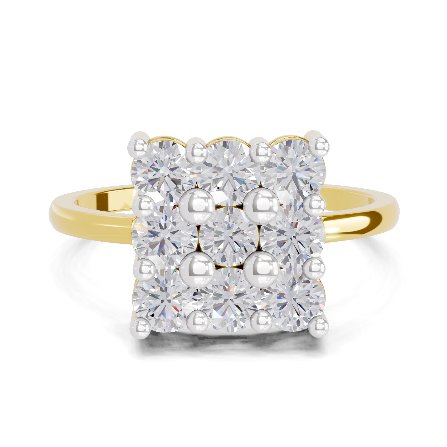 1.04 Carat Eternity Tiles Promise Engagement Ring | 14K Yellow Gold
