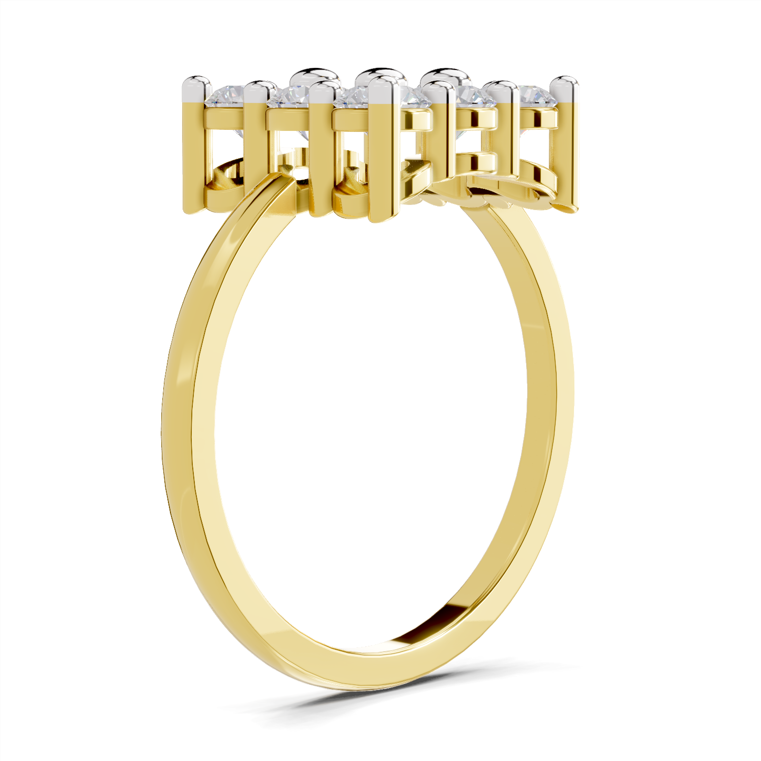 1.04 Carat Eternity Tiles Promise Engagement Ring | 14K Yellow Gold