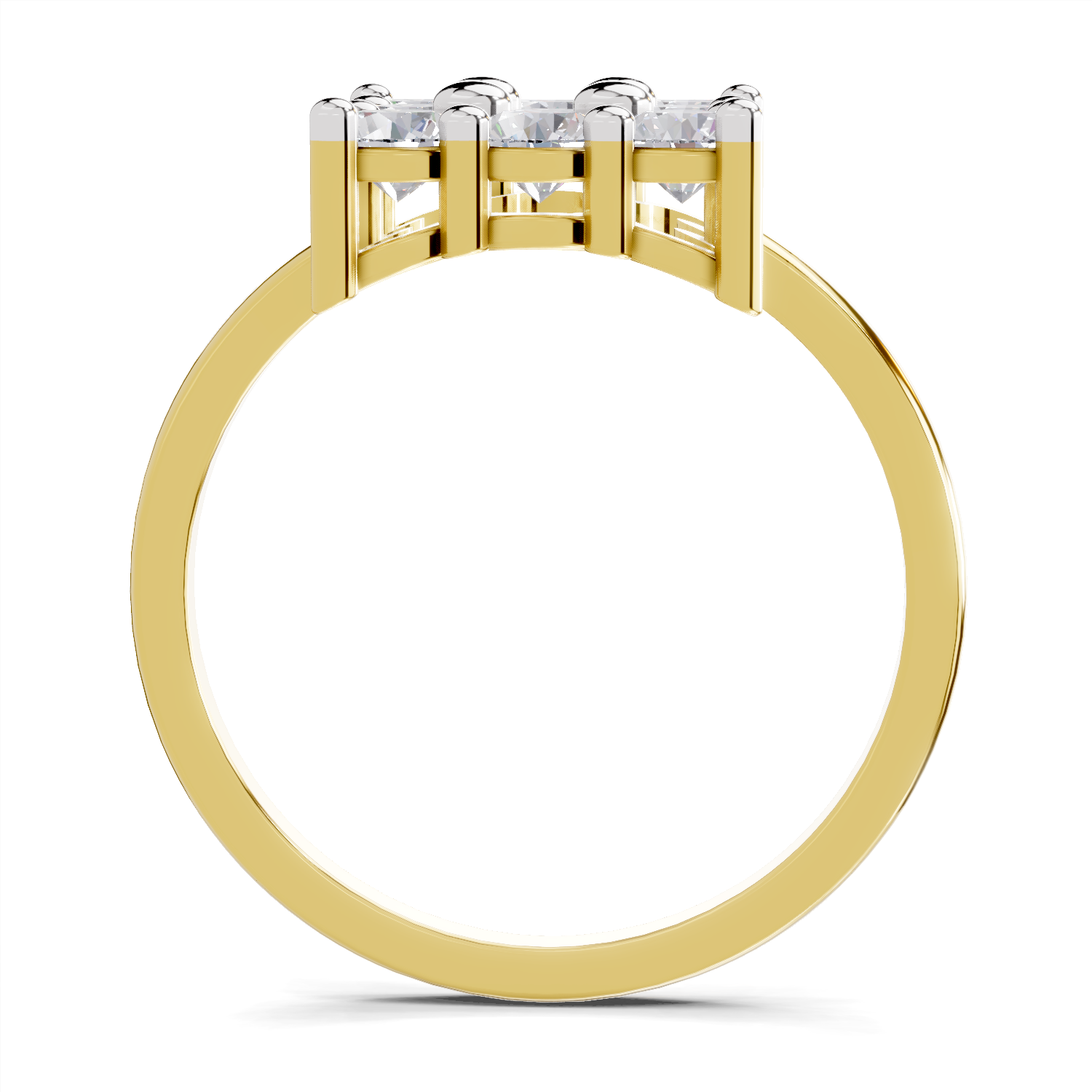 1.04 Carat Eternity Tiles Promise Engagement Ring | 14K Yellow Gold