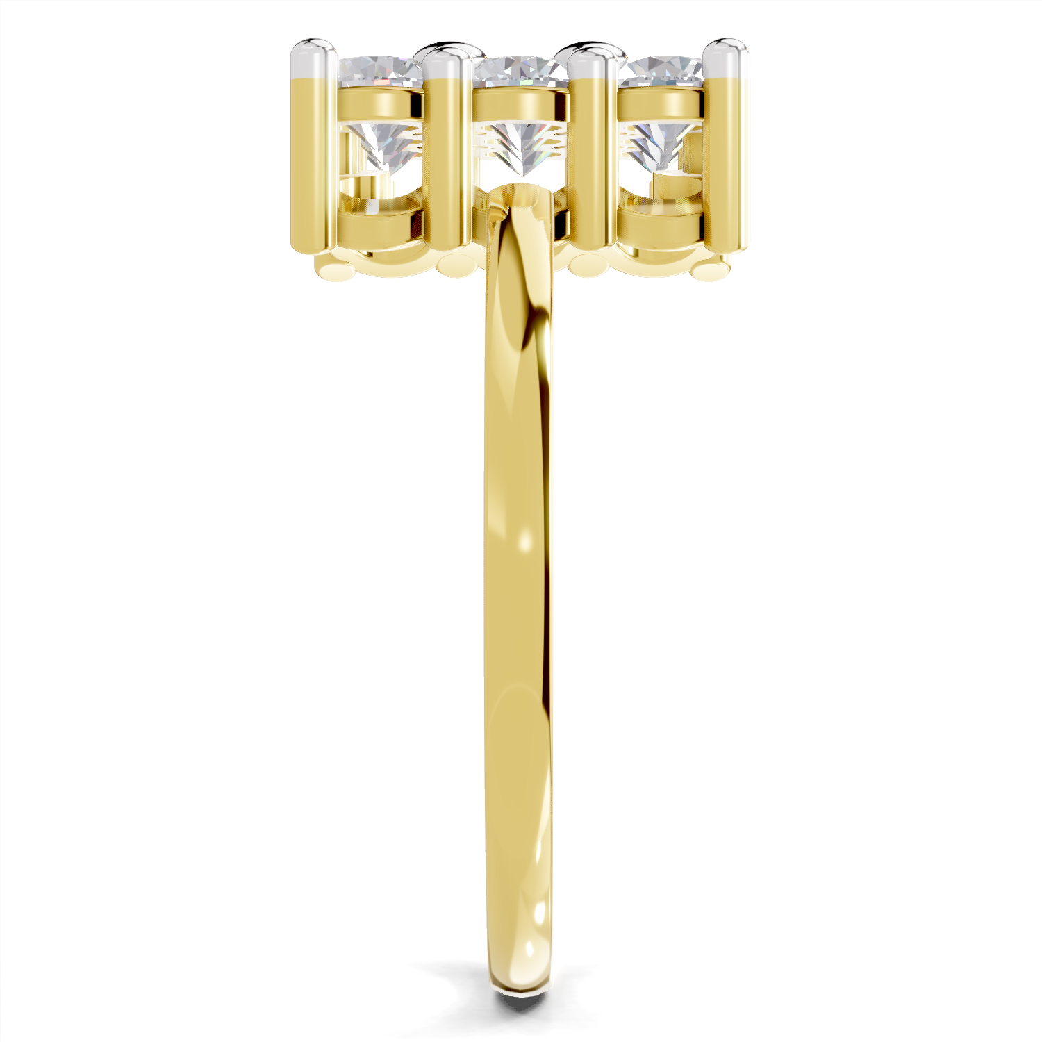 1.04 Carat Eternity Tiles Promise Engagement Ring | 14K Yellow Gold