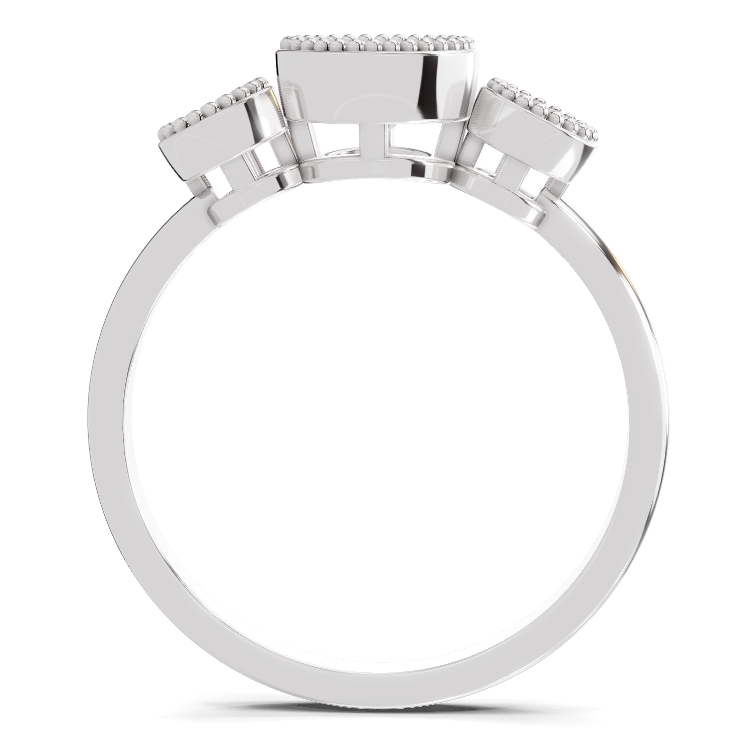 0.71 Carat Sovereign Petal Promise Engagement Ring | 14K White Gold