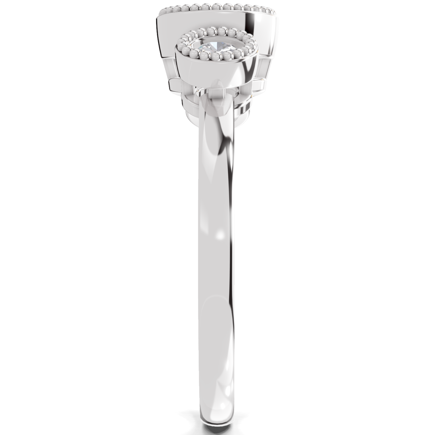 0.71 Carat Sovereign Petal Promise Engagement Ring | 14K White Gold