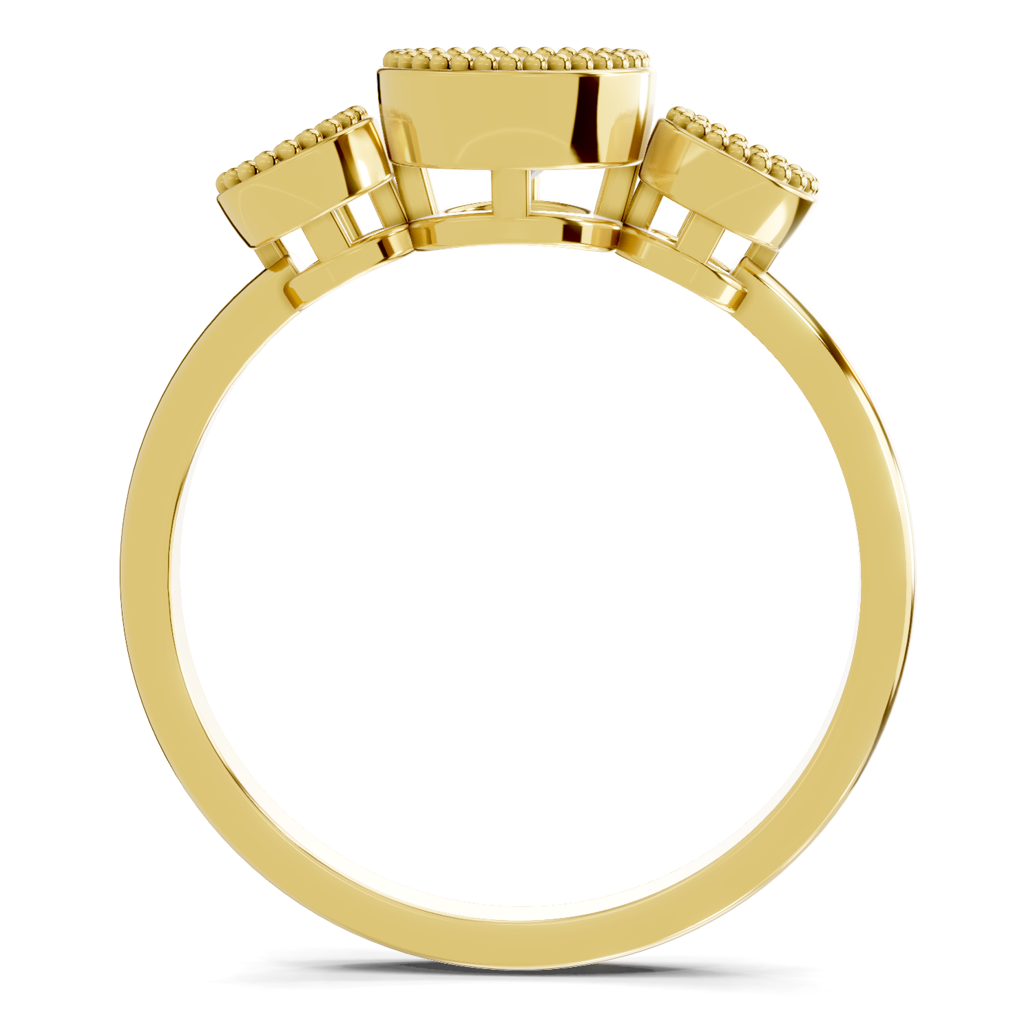 0.71 Carat Sovereign Petal Promise Engagement Ring | 14K Yellow Gold