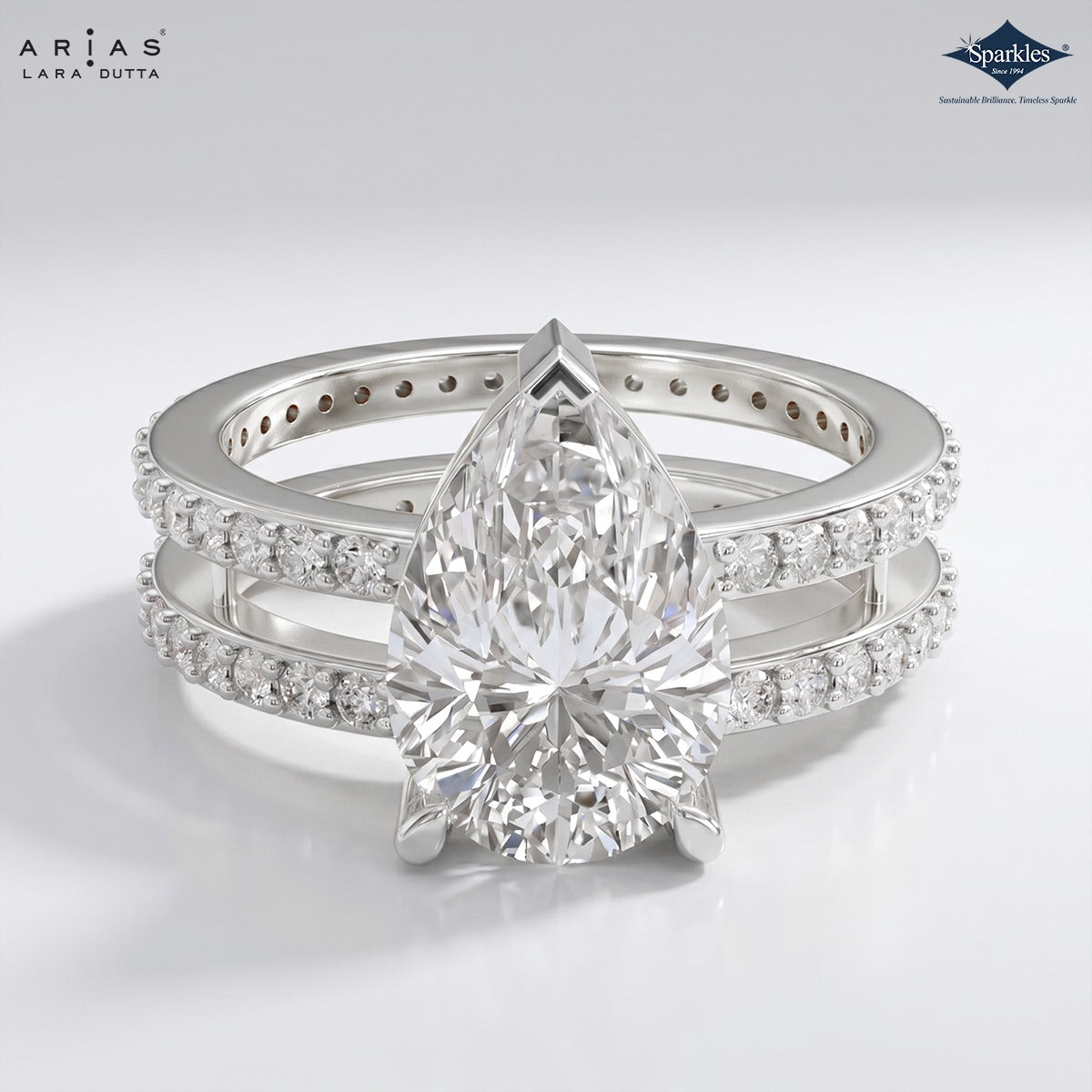 Arias by Lara Dutta Pear-Cut Splendor Ring