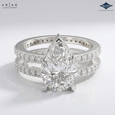 Arias by Lara Dutta Pear-Cut Splendor Ring