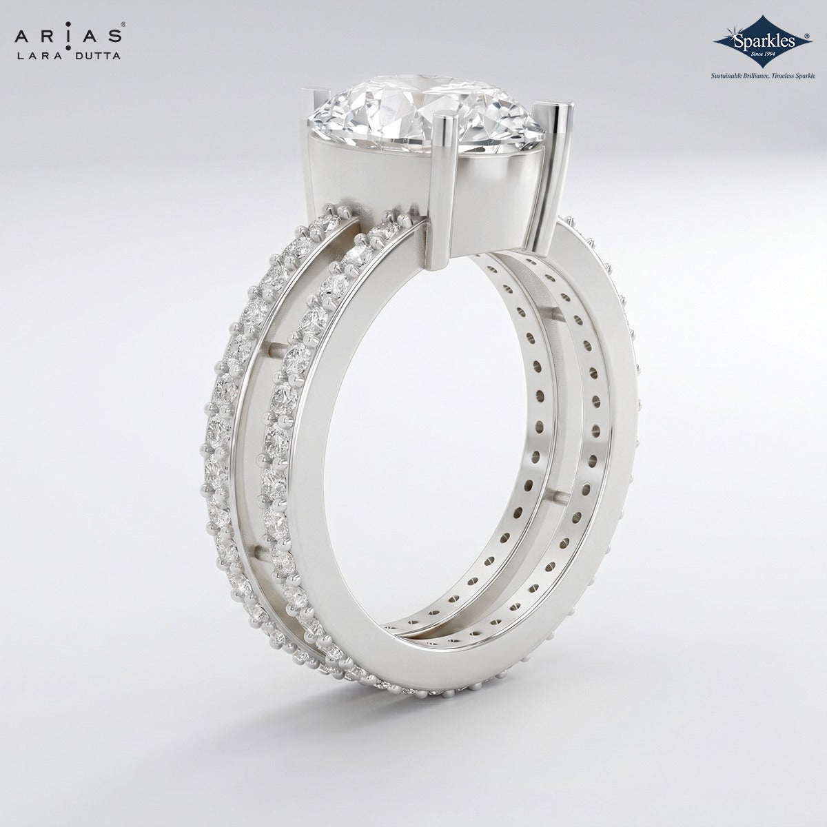 Arias by Lara Dutta Pear-Cut Splendor Ring