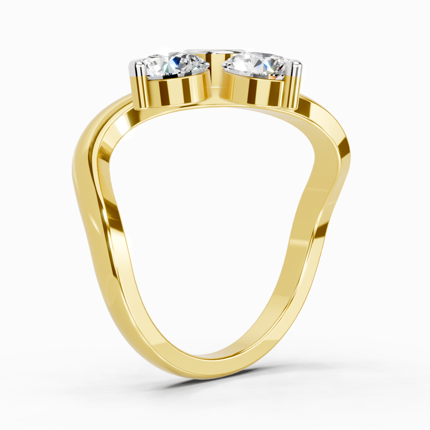 1.63 Ct Round Four Stone Ring | 14K Yellow Gold
