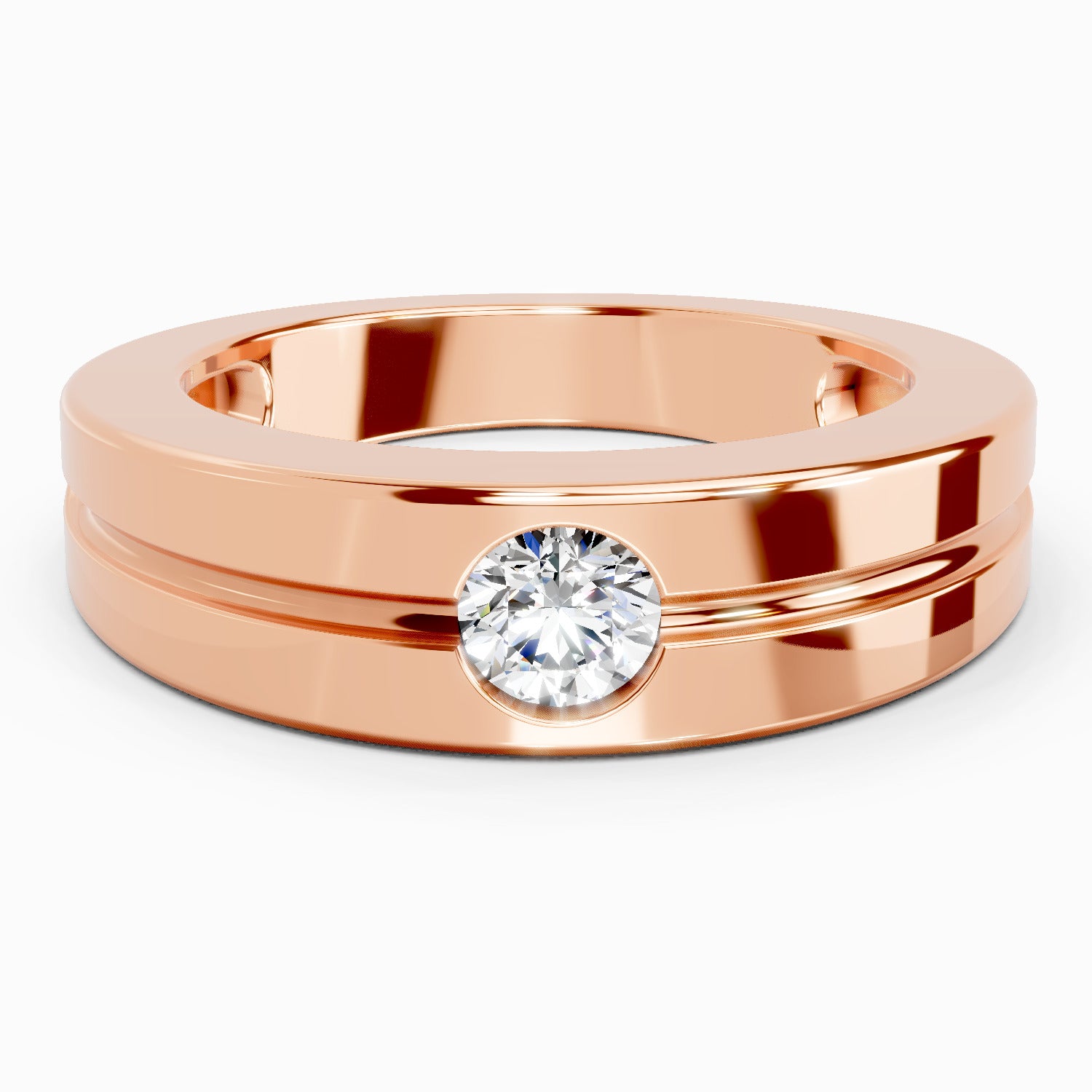 0.3 Carat Knife Edge Engagement Ring | 14K Rose Gold