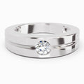 0.3 Carat Knife Edge Engagement Ring | 14K White Gold