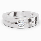 0.3 Carat Knife Edge Engagement Ring | 14K White Gold