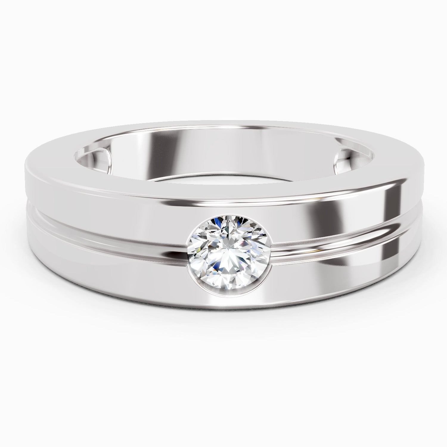 0.3 Carat Knife Edge Engagement Ring | 14K White Gold