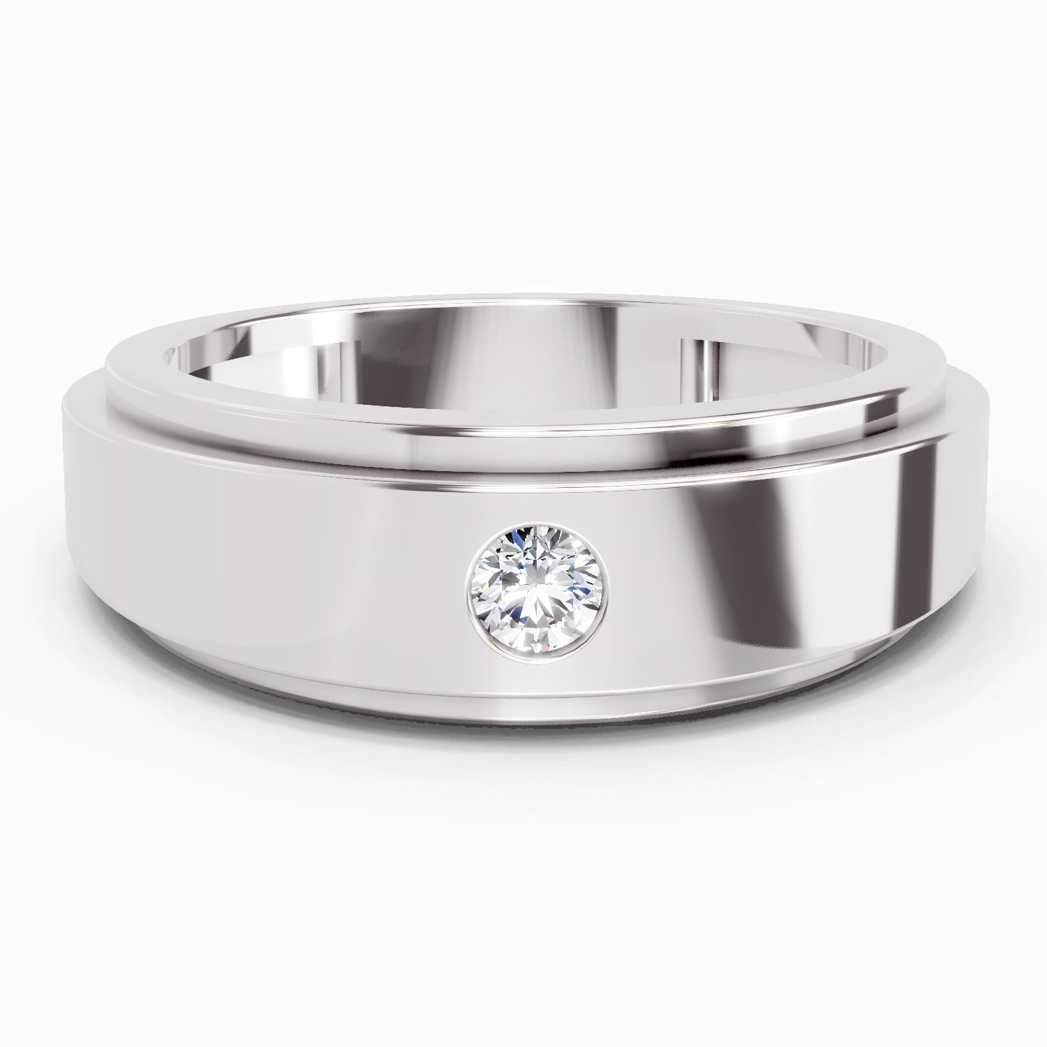 0.11 Carat Titan Engagement Ring | 14K White Gold