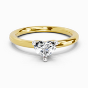 0.23 Ct Heart Solitaire Ring | 14K Yellow Gold