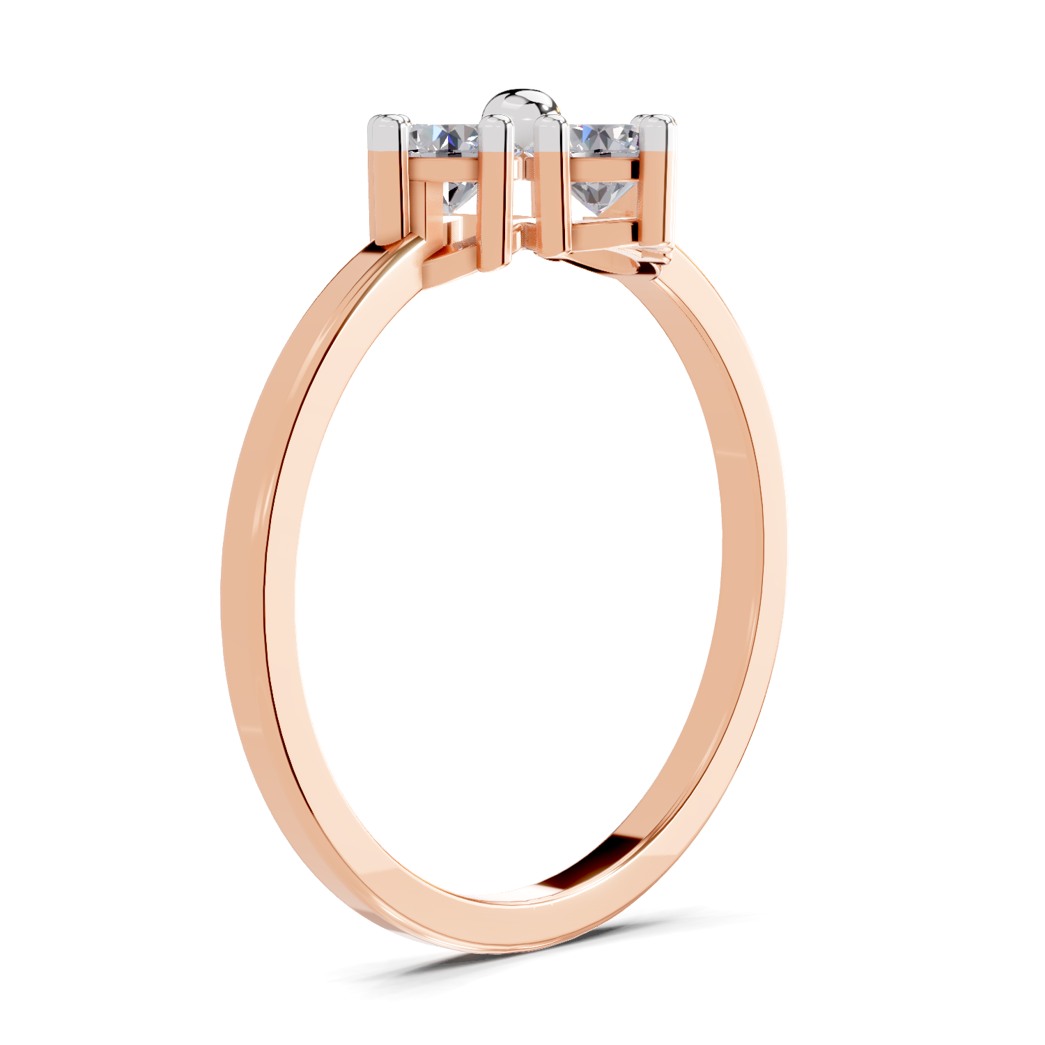 0.76 Carat Starflower promise Engagement Ring | 14K Rose Gold