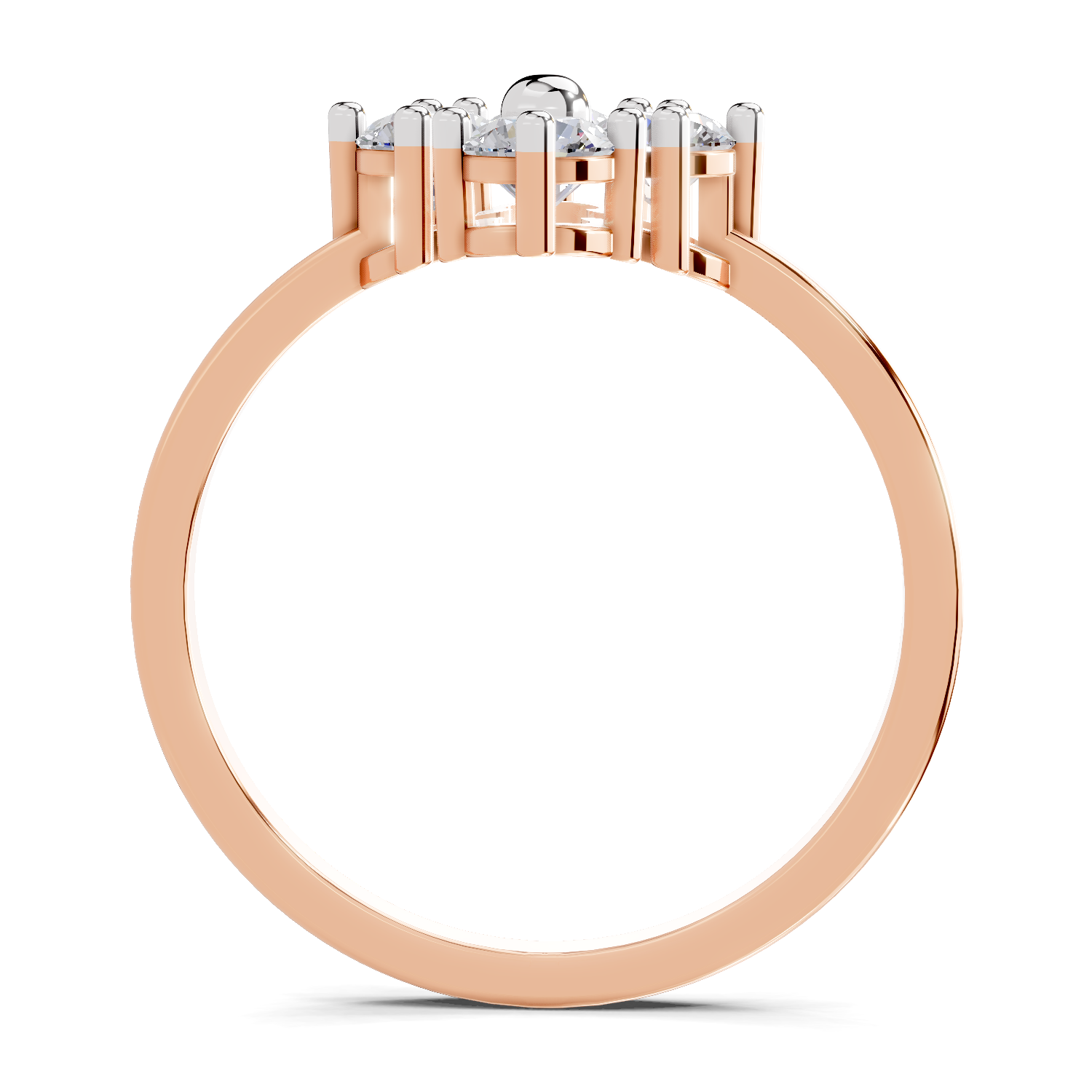 0.76 Carat Starflower promise Engagement Ring | 14K Rose Gold