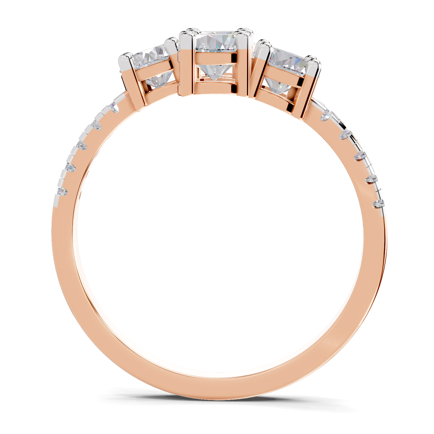 0.83 Carat Eternal Embrace Promise Engagement Ring | 14K Rose Gold