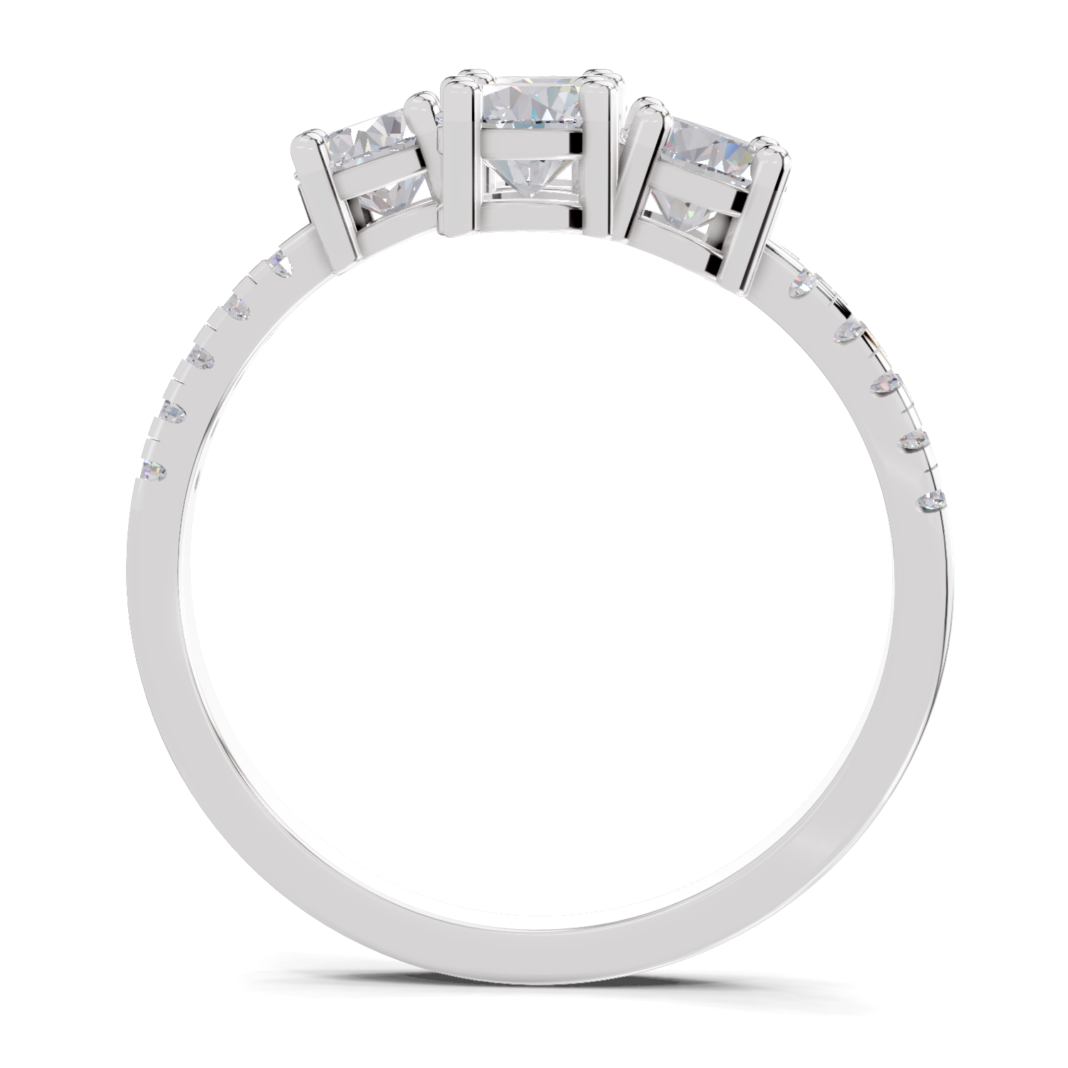 0.83 Carat Eternal Embrace Promise Engagement Ring | 14K White Gold