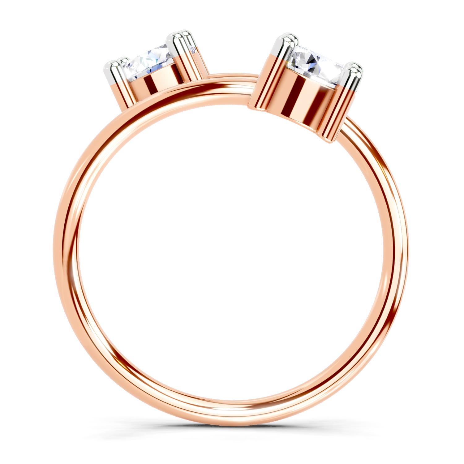 0.8 Carat Twirl of Light Promise Engagement Ring | 14K Rose Gold