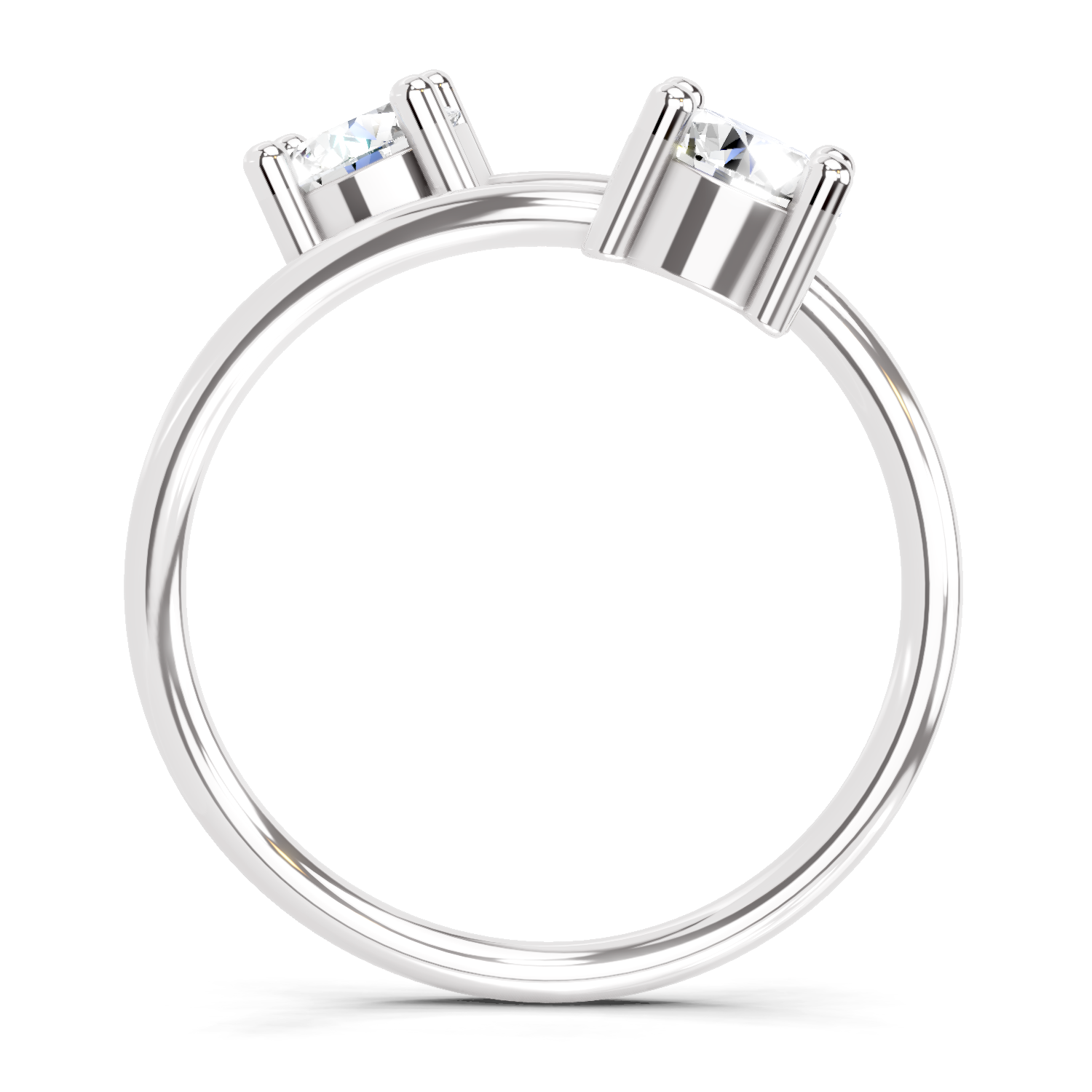 0.8 Carat Twirl of Light Promise Engagement Ring | 14K White Gold