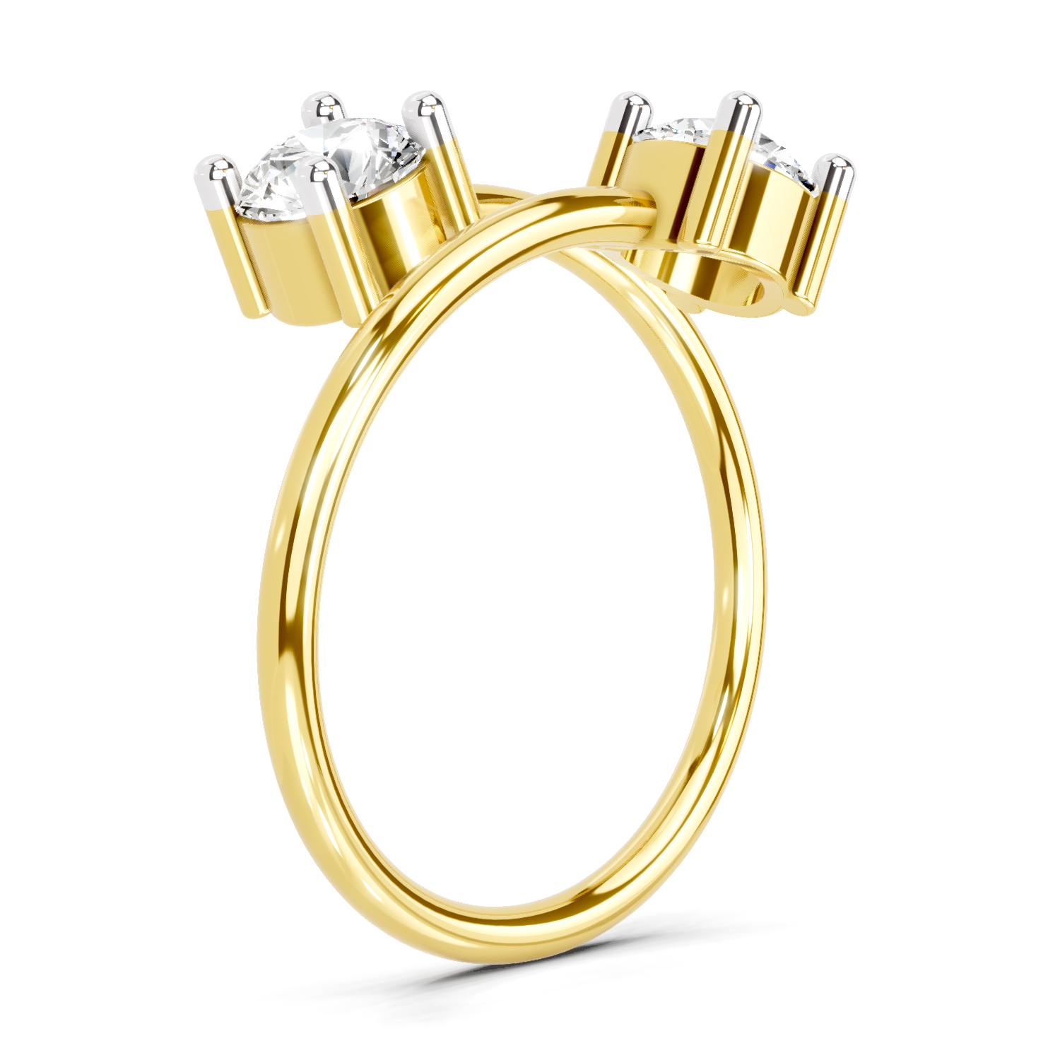 0.8 Carat Twirl of Light Promise Engagement Ring | 14K Yellow Gold