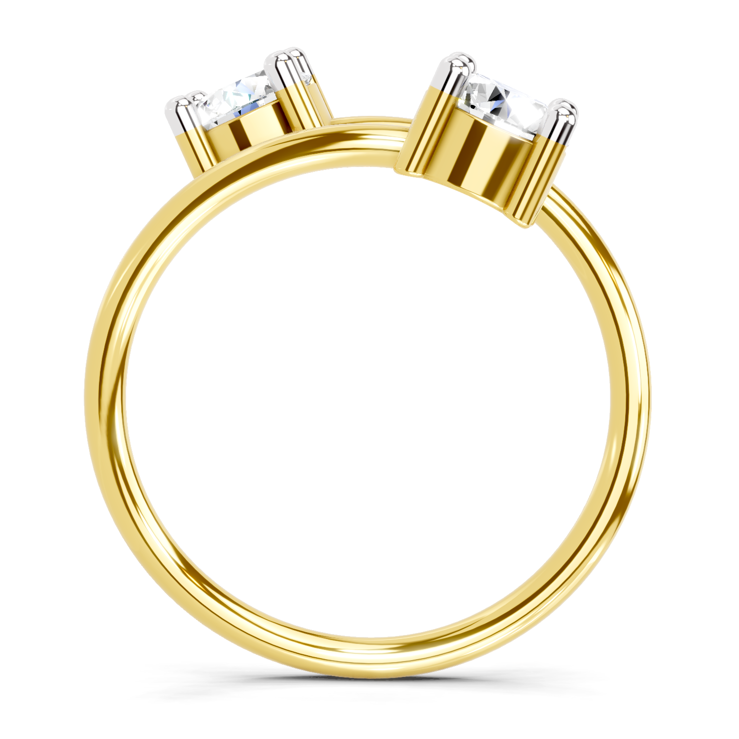 0.8 Carat Twirl of Light Promise Engagement Ring | 14K Yellow Gold