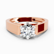 1.25 Ct Round Ring | 14K Rose Gold