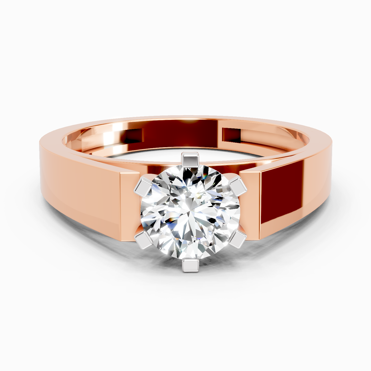 1.25 Ct Round Ring | 14K Rose Gold