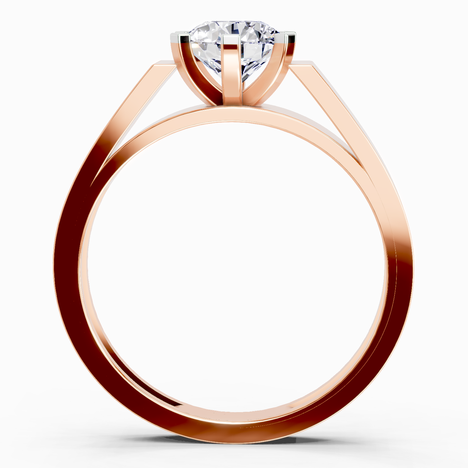 1.25 Ct Round Ring | 14K Rose Gold