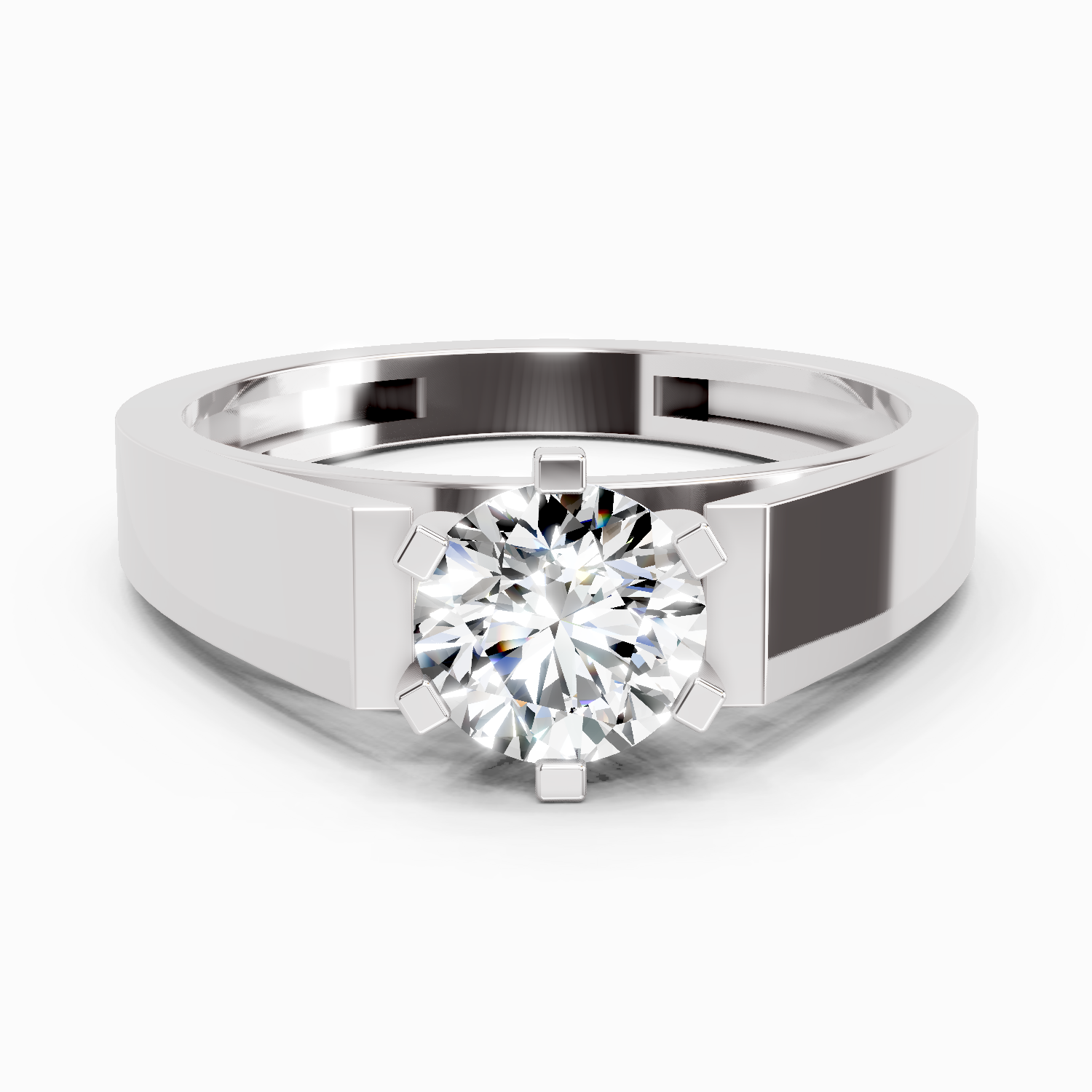 1.25 Ct Round Ring | 14K White Gold