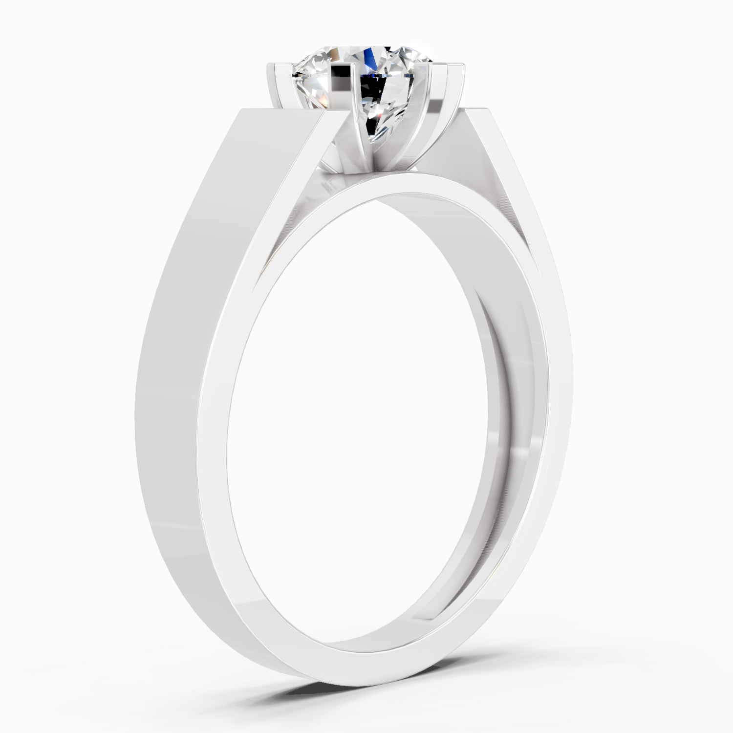 1.25 Ct Round Ring | 14K White Gold