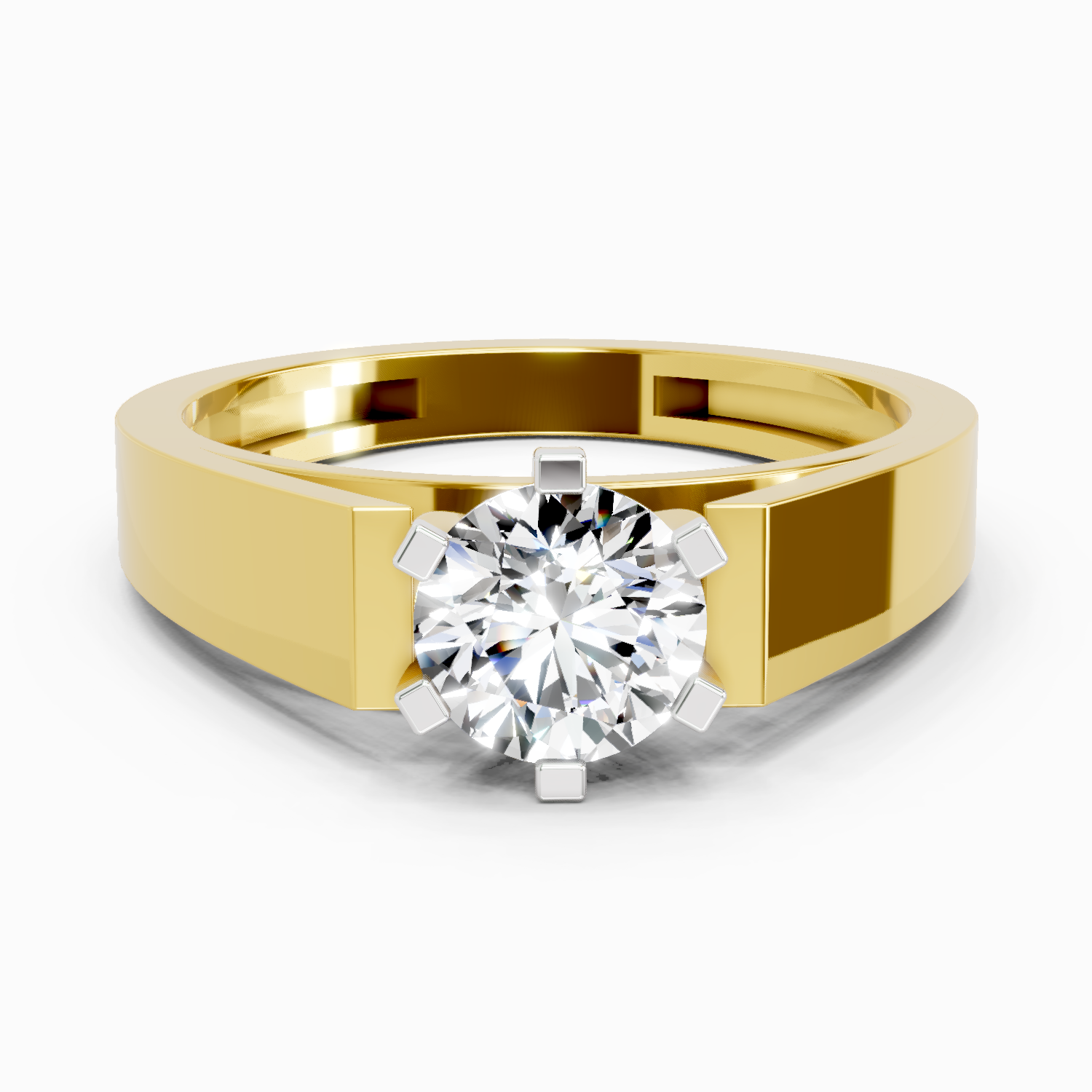 1.25 Ct Round Ring | 14K Yellow Gold