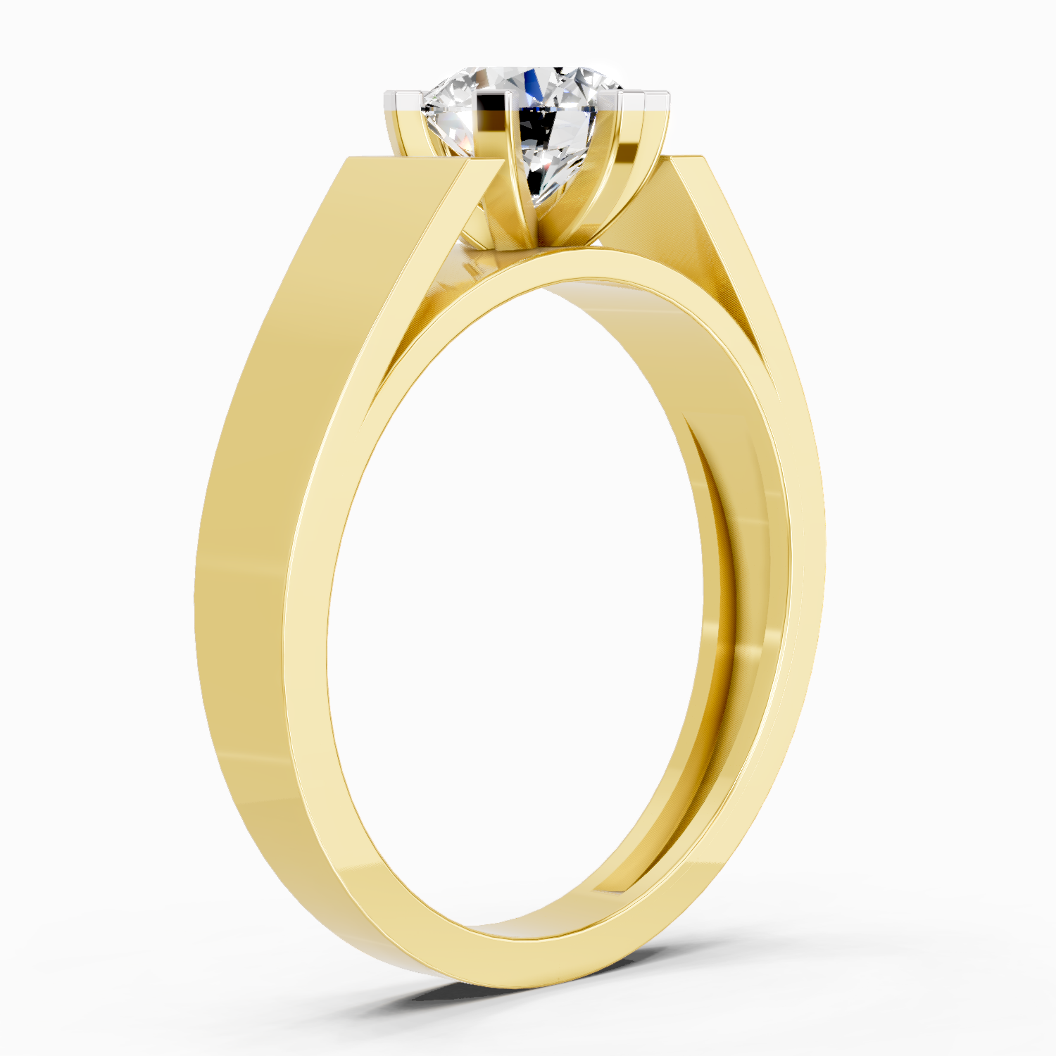 1.25 Ct Round Ring | 14K Yellow Gold