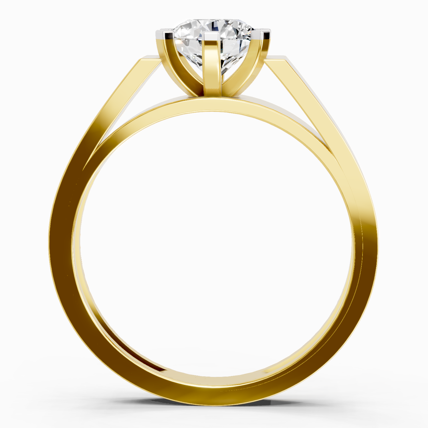 1.25 Ct Round Ring | 14K Yellow Gold