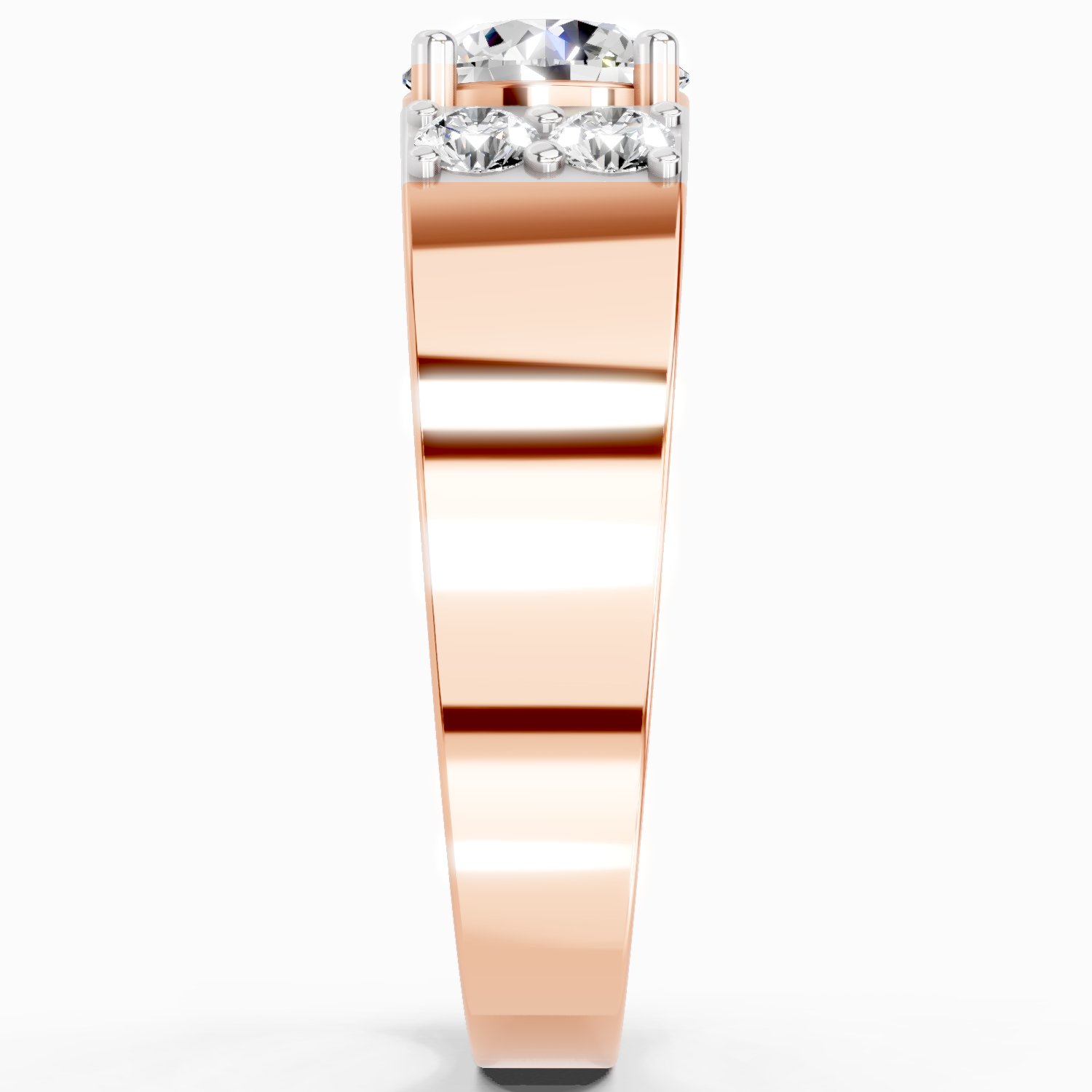 1.42 Ct Round Shape Dimaond Ring | 14K Rose Gold