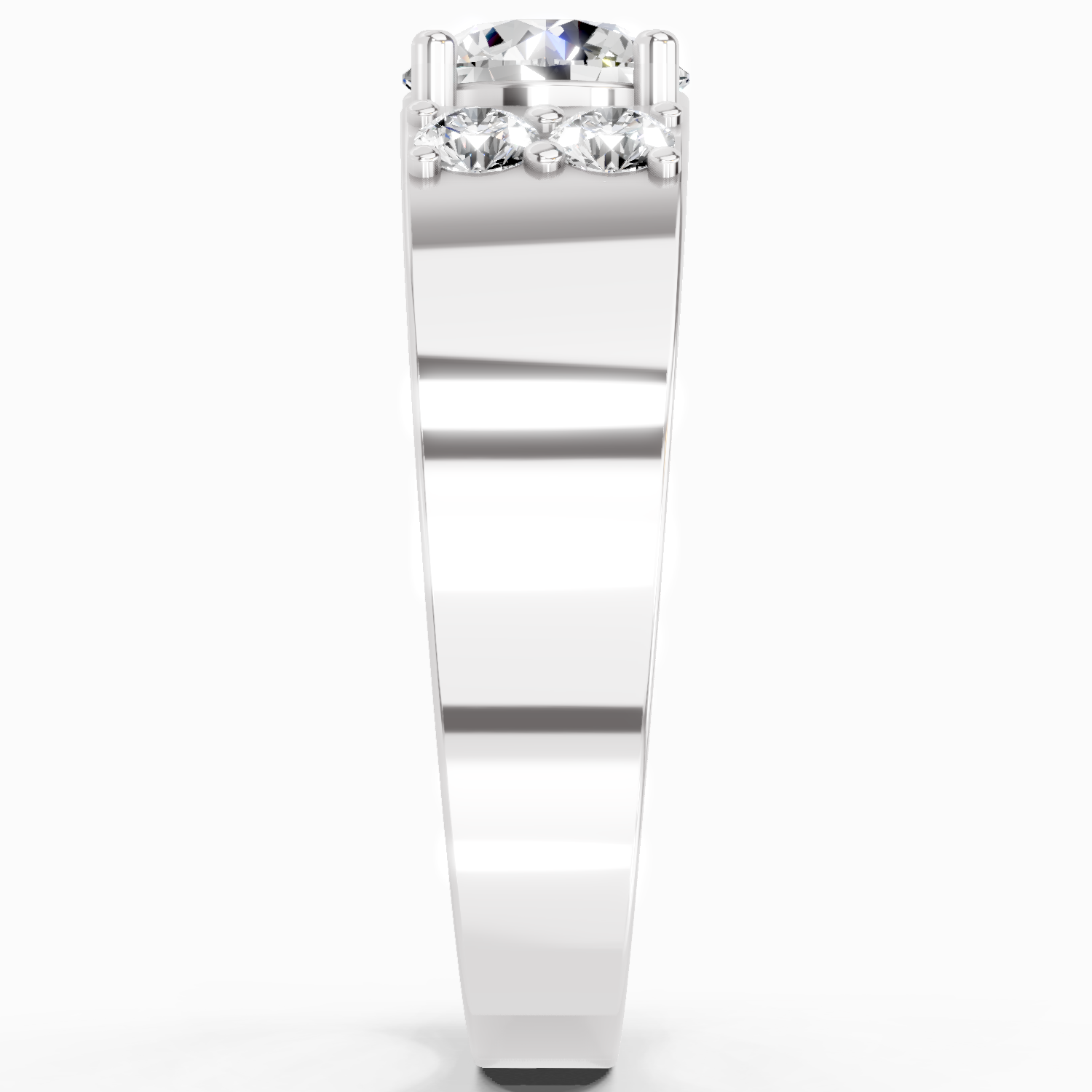 1.42 Ct Round Shape Dimaond Ring | 14K White Gold