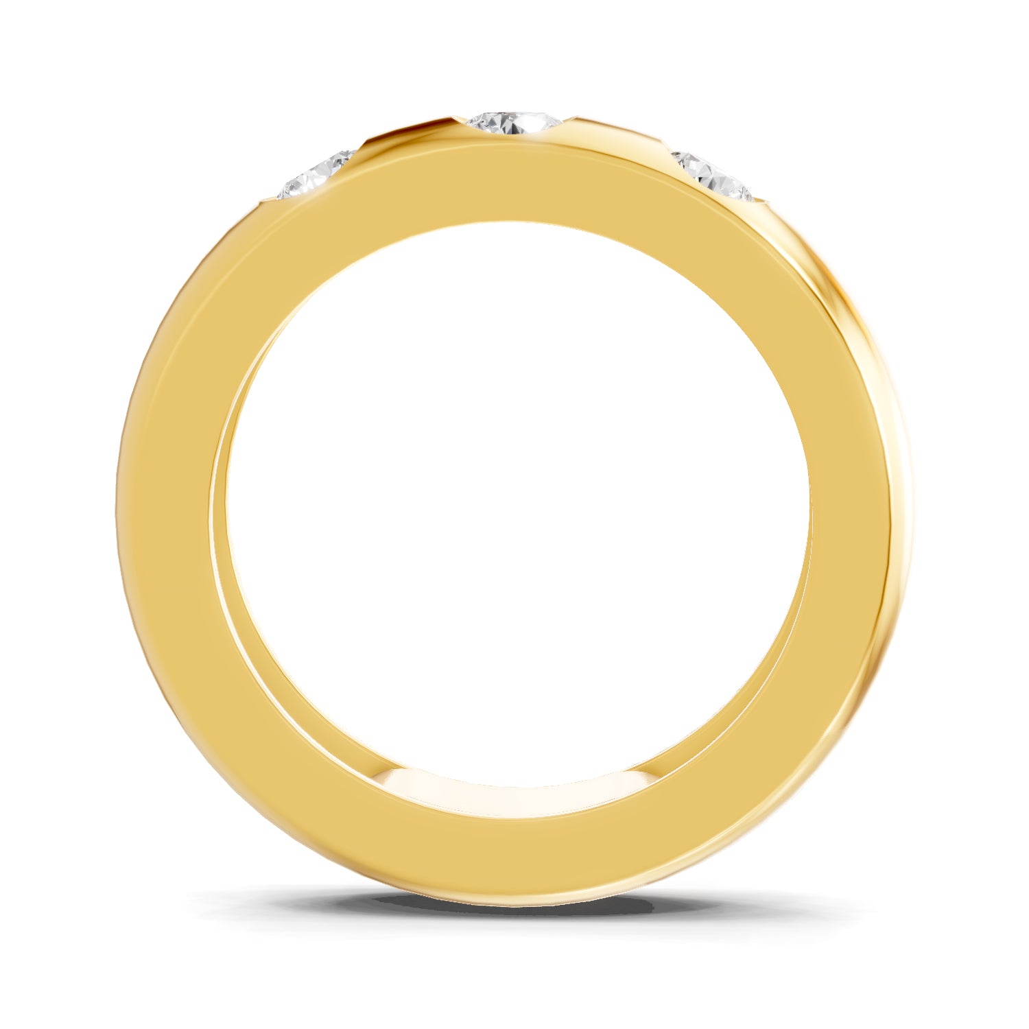 0.53 Carat  | 925 Sterling Silver Gold Plated Fashion Band Ring