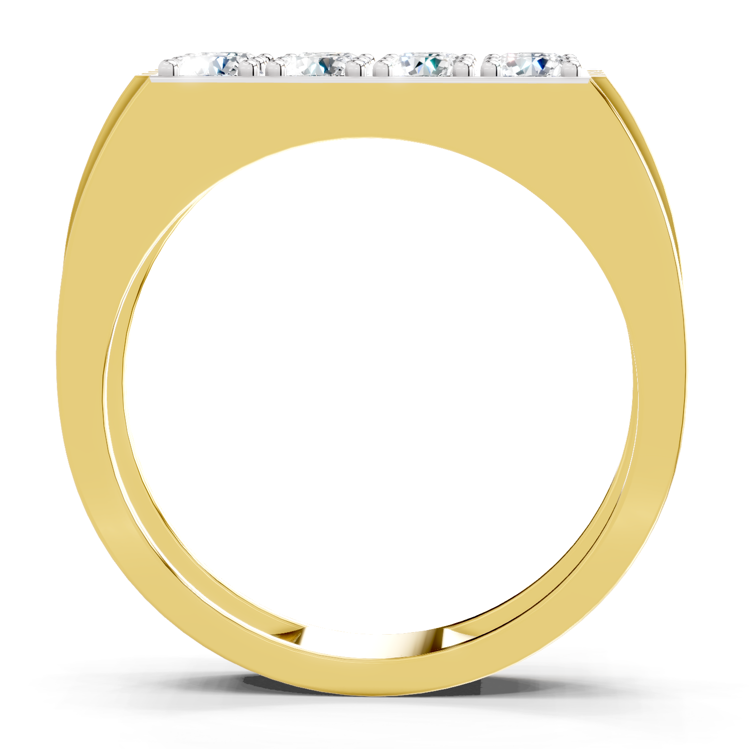 1.52 Ct  Round Cluster Diamond Ring | 14K Yellow Gold FG VS Quality Diamonds