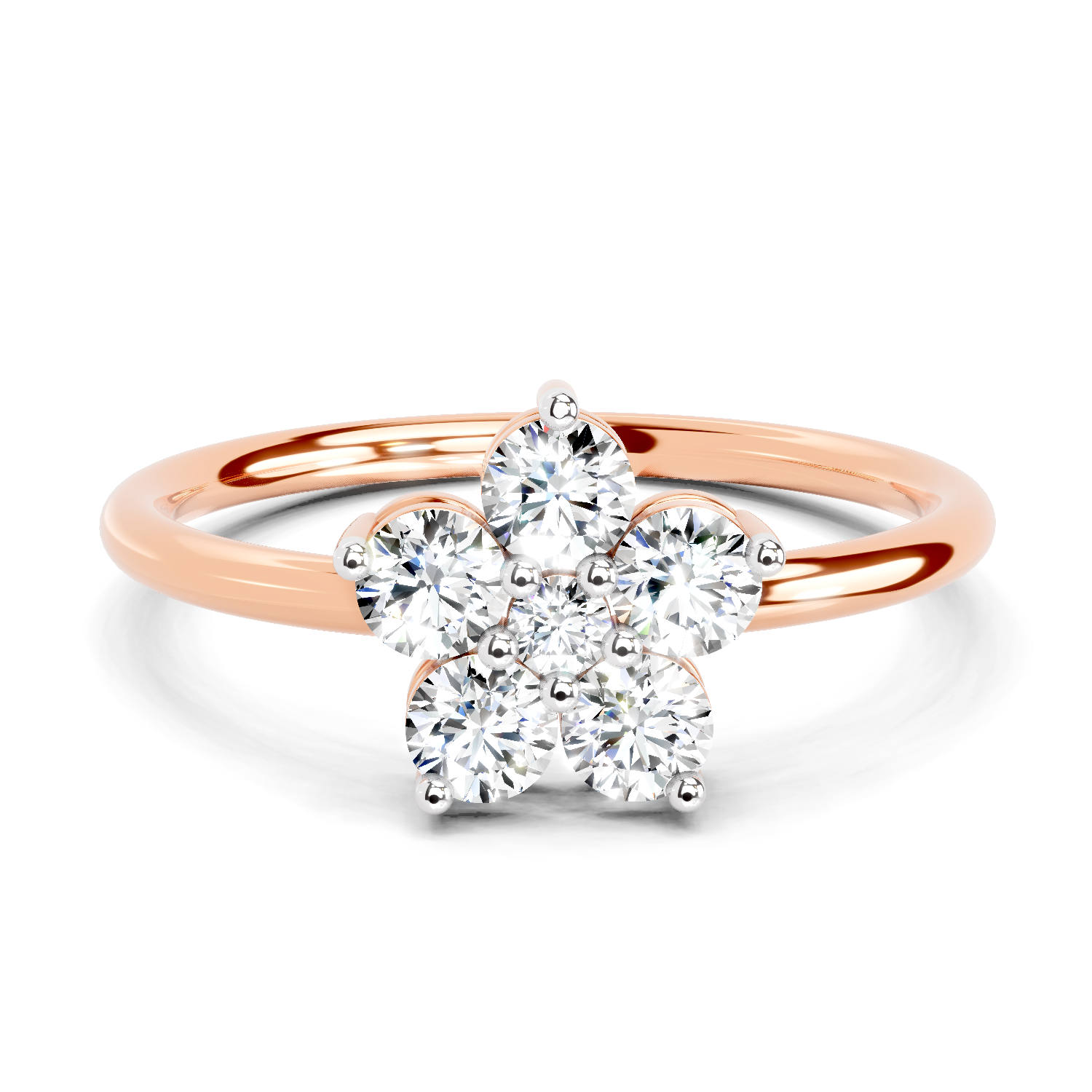 0.57 Carat Luminous Lily Promise Engagement Ring | 14K Rose Gold
