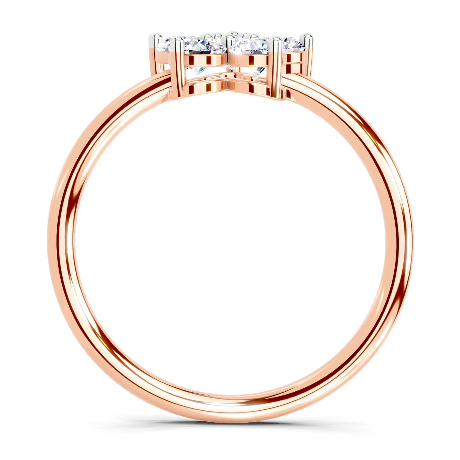 0.57 Carat Luminous Lily Promise Engagement Ring | 14K Rose Gold