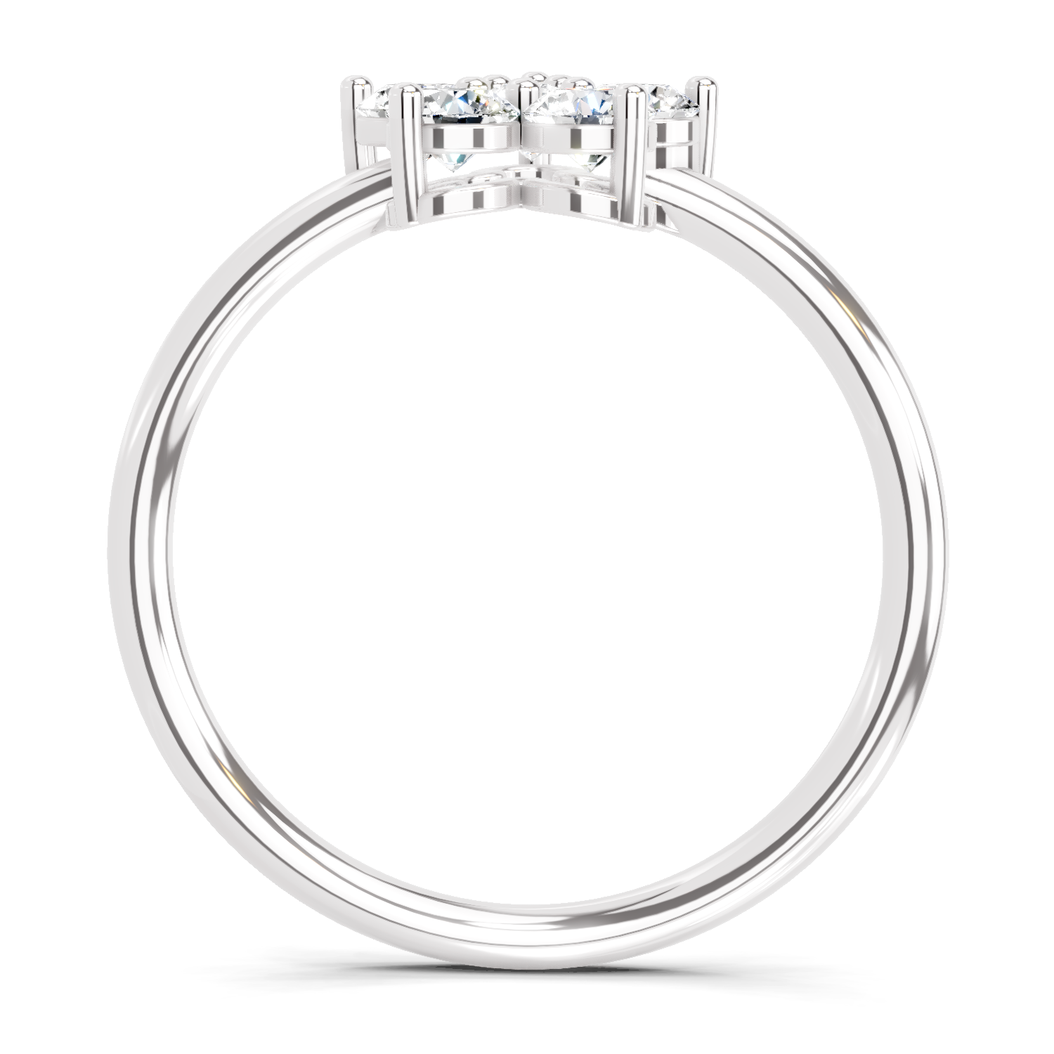 0.57 Carat Luminous Lily Promise Engagement Ring | 14K White Gold