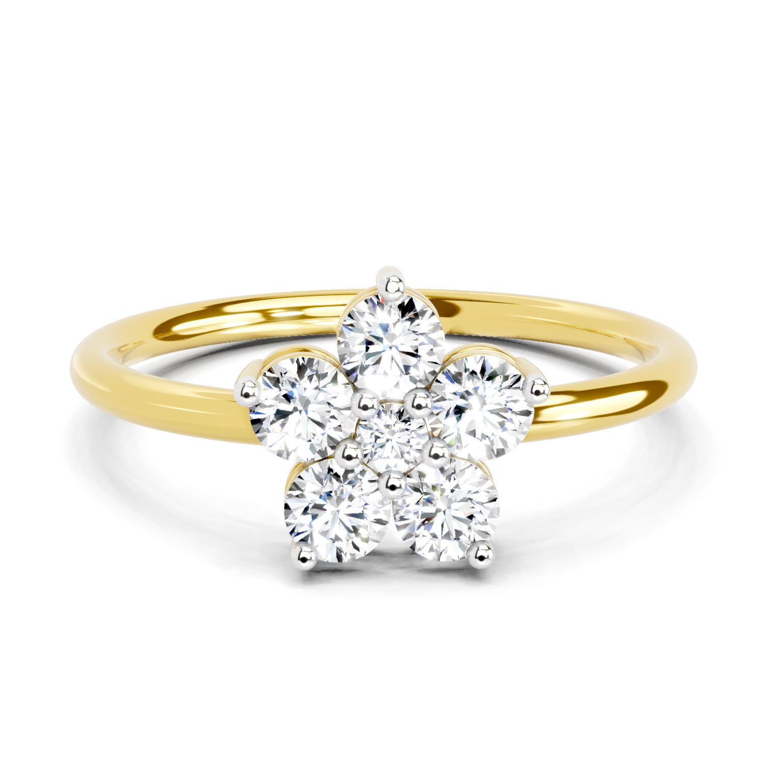 0.57 Carat Luminous Lily Promise Engagement Ring | 14K Yellow Gold
